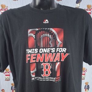Boston Red Sox Fenway 2018 World Series graphic black & red 2XL MLB t-shirt